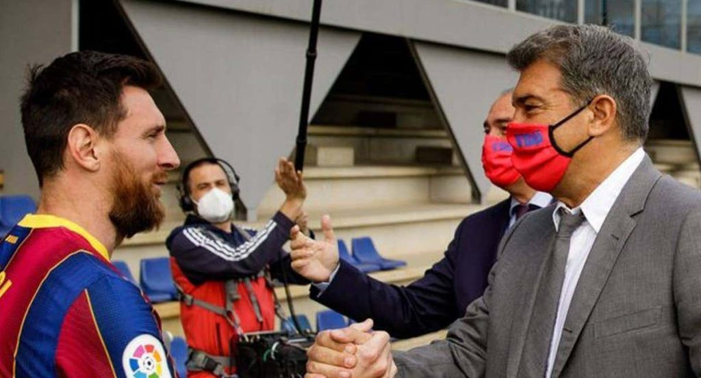 Messi y Laporta, en una imagen de archivo.