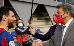 Messi y Laporta, en una imagen de archivo.