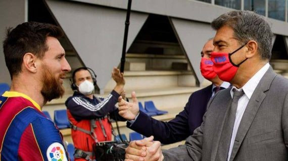 Messi y Laporta, en una imagen de archivo.