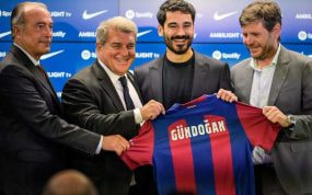 Mateu Alemany en la presentación de Gündogan.
