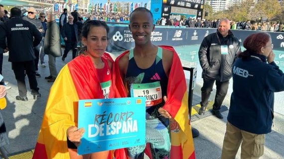 Maayouf y Novales posan como nuevos plusmarquistas de España.