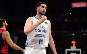 Dusan Ristic en uno de sus últimos partidos con el Carplus Fuenlabrada.