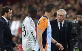 Mendy, durante el partido.