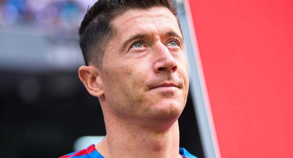 Robert Lewandowski, en el Santiago Bernabéu.