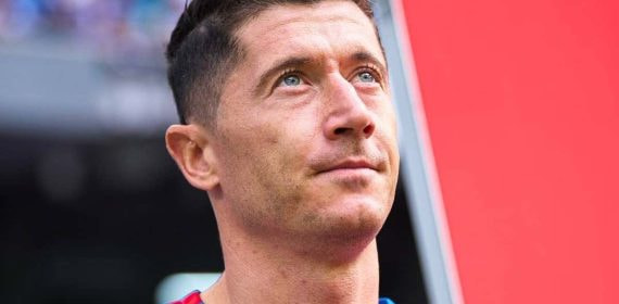 Robert Lewandowski, en el Santiago Bernabéu.