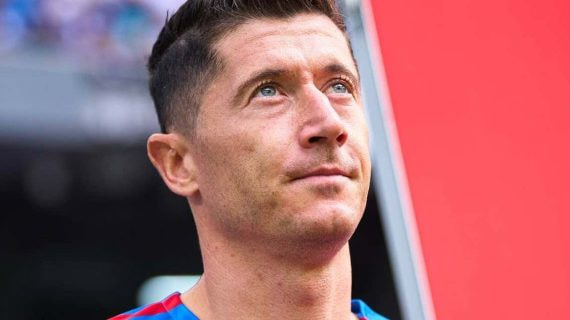 Robert Lewandowski, en el Santiago Bernabéu.