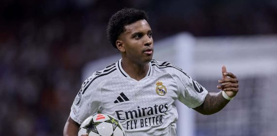 Rodrygo, durante un partido de Champions League.