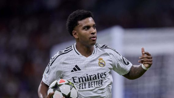 Rodrygo, durante un partido de Champions League.