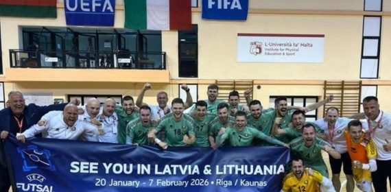 La selección de Bielorrusia celebra en Malta la clasificación para el Campeonato de Europa de Letonia y Lituania.