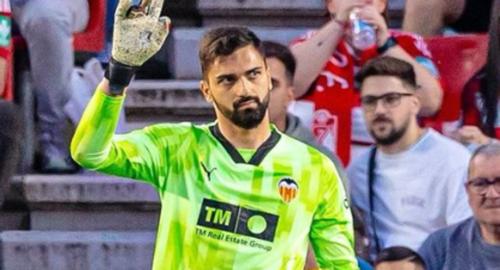Mamardashvili con el Valencia CF.