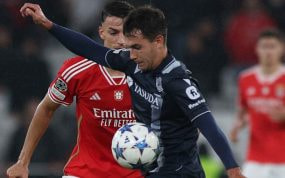 Zubimendi, en un partido de Champions de la Real Sociedad.