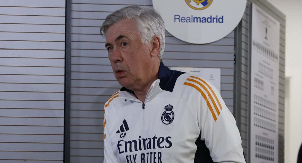 Carlo Ancelotti, en Valdebebas.