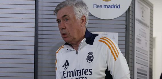 Carlo Ancelotti, en Valdebebas.