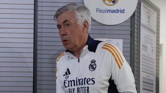 Carlo Ancelotti, en Valdebebas.