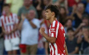 Joao Félix, en un partido con el Atlético de Madrid.