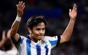 Take Kubo, futbolista de la Real Sociedad.