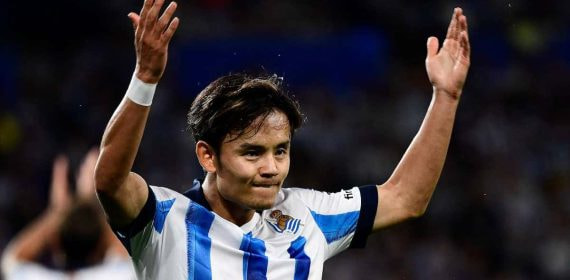 Take Kubo, futbolista de la Real Sociedad.