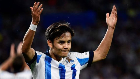 Take Kubo, futbolista de la Real Sociedad.