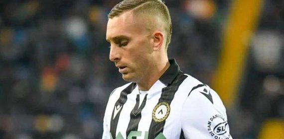 Gerard Deulofeu, durante un partido con el Udinese.