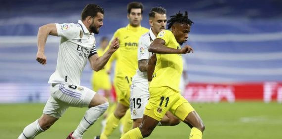 Samu Chukwueze, en el Real Madrid-Villarreal de la pasada LIga.