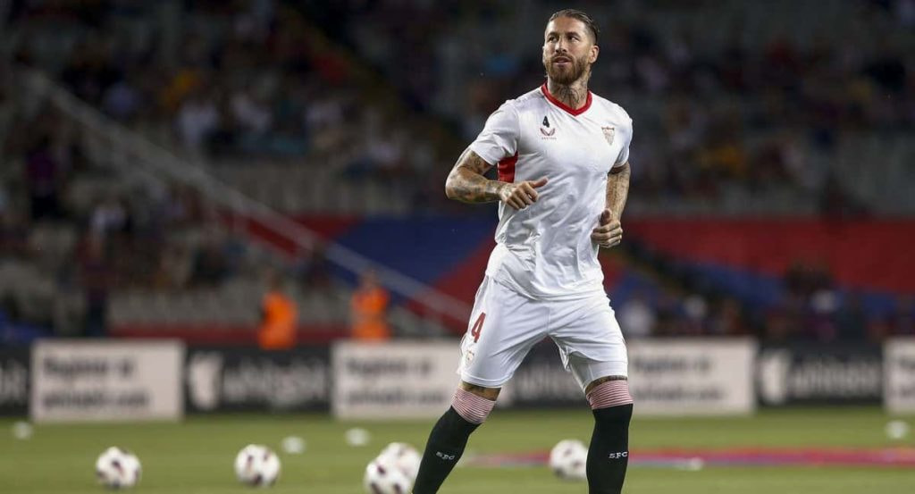 Sergio Ramos, en un partido con el Sevilla.