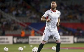 Sergio Ramos, en un partido con el Sevilla.