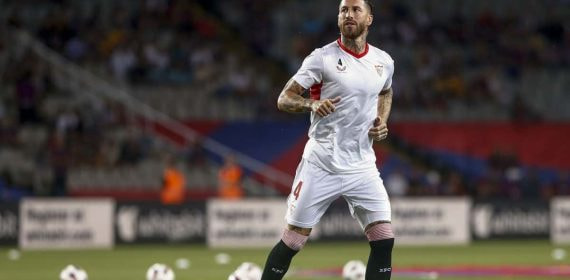 Sergio Ramos, en un partido con el Sevilla.