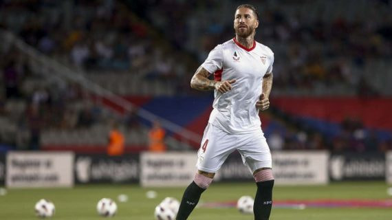 Sergio Ramos, en un partido con el Sevilla.