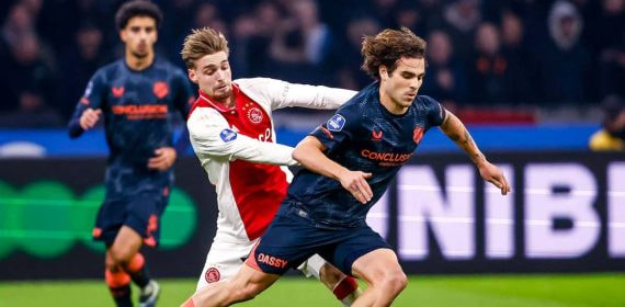 Miguel Rodríguez, en el partido frente al Ajax.