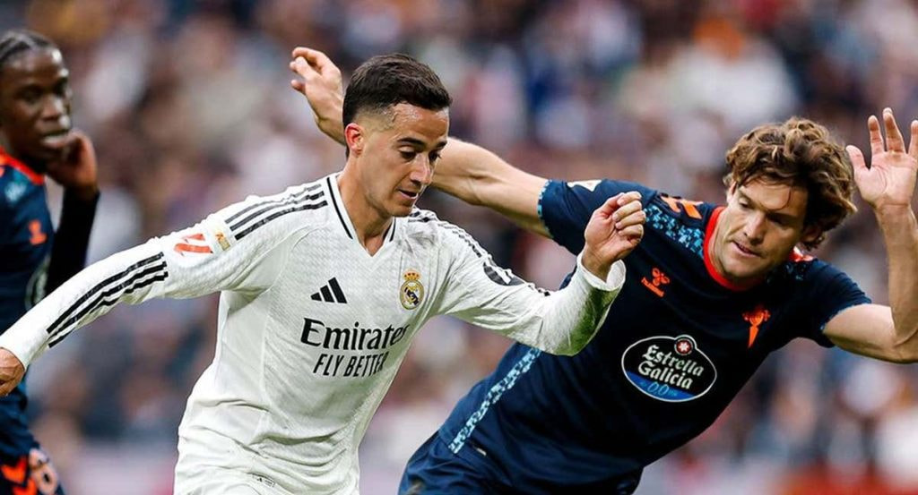 Lucas Vázquez, contra el Celta.