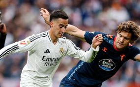 Lucas Vázquez, contra el Celta.