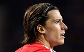 Álvaro Carreras, con el Benfica.