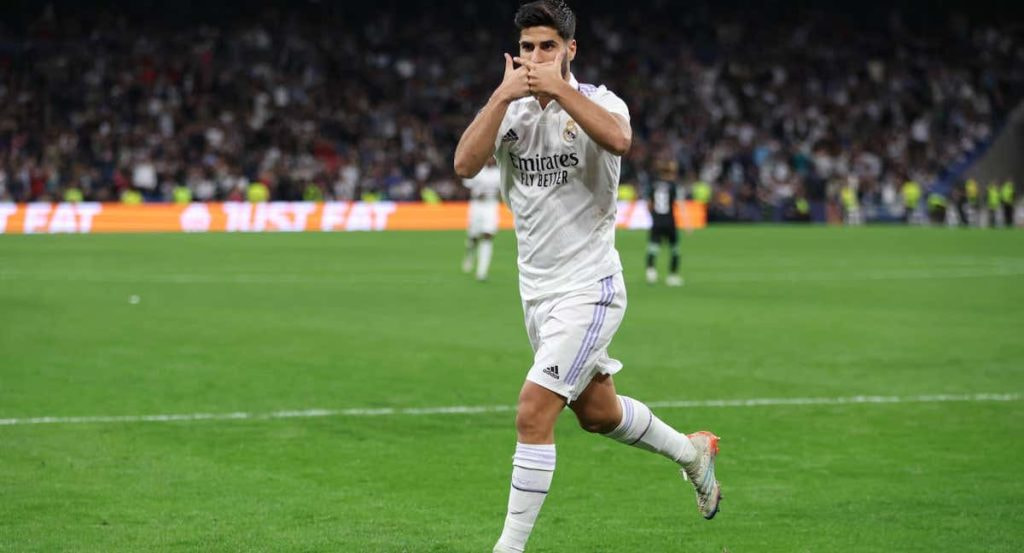 Asensio celebra el gol ante el Celtic.