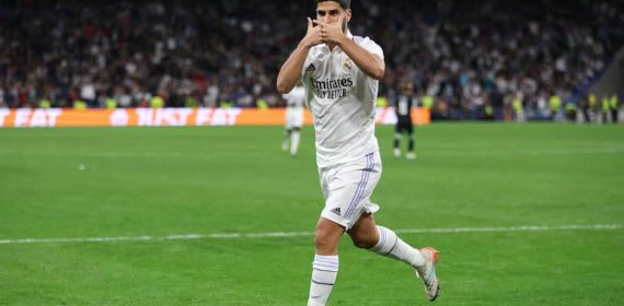 Asensio celebra el gol ante el Celtic.