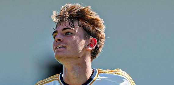 Nico Paz, con el Real Madrid.
