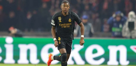 Alaba, con el Real Madrid.