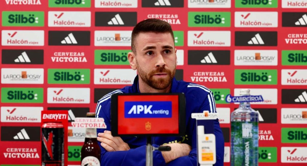 Unai Simón, en un partido con el Athletic.