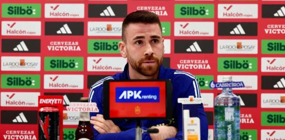 Unai Simón, en un partido con el Athletic.