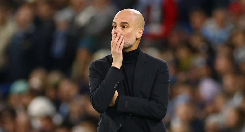 Pep Guardiola, durante el Manchester City-Real Madrid.