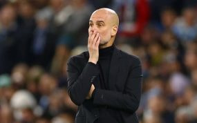 Pep Guardiola, durante el Manchester City-Real Madrid.