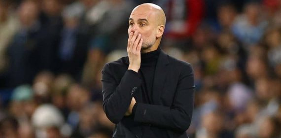 Pep Guardiola, durante el Manchester City-Real Madrid.