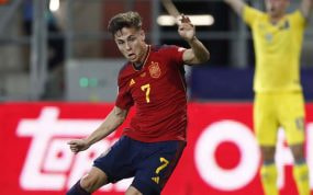 Roro Riquelme, en el Europeo Sub-21 que se está jugando estos días en Rumanía.