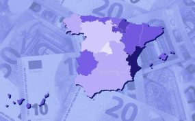 El mapa de la fiscalidad por autonomía a partir del porcentaje del IRPF aplicado a los que más ganan en cada autonomía.