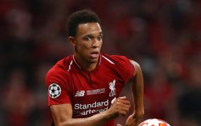 Alexander-Arnold, jugando con el Liverpool.