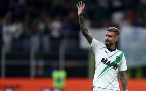 Samu Castillejo, durante un partido con el Sassuolo.