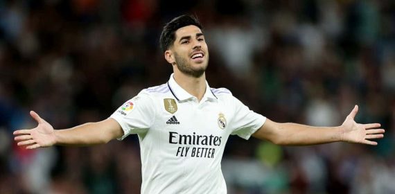 Marco Asensio en un encuentro del Real Madrid.