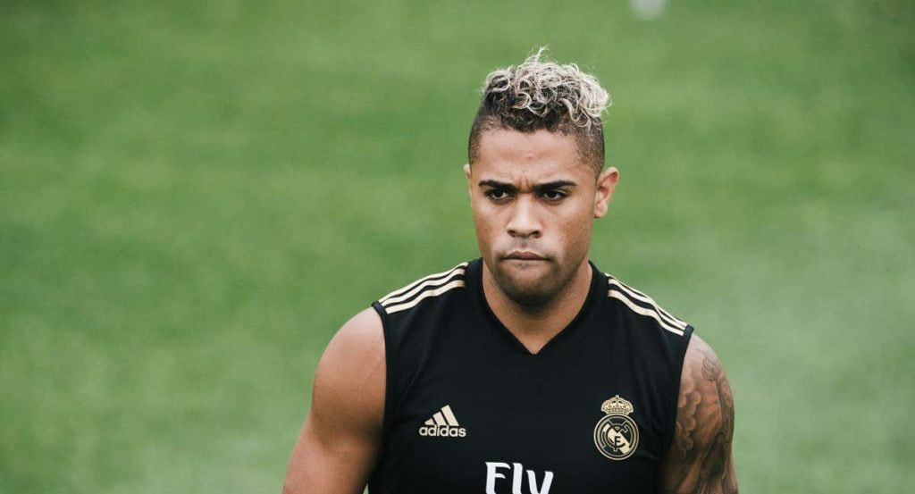 Mariano Díaz, en entrenamiento del Real Madrid.