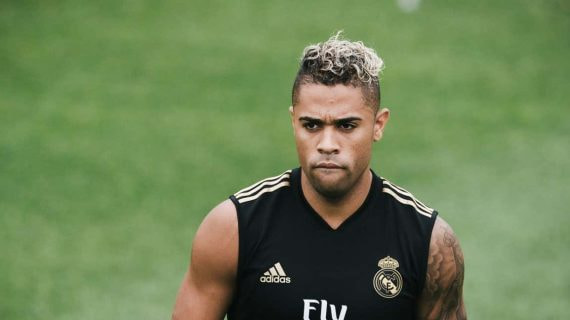 Mariano Díaz, en entrenamiento del Real Madrid.