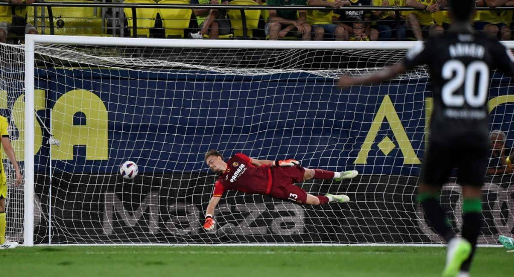 Jorgensen en un penalti en LaLiga.