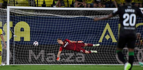 Jorgensen en un penalti en LaLiga.